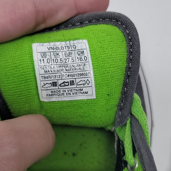 kids vans sneakers grey qnd green - Picture 3 of 3